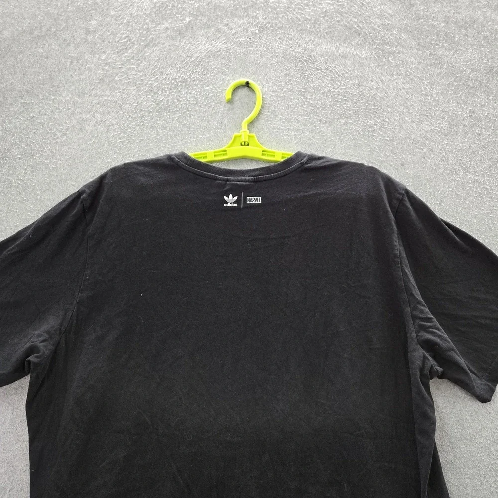 Adidas x Marvel Men Shirt XL Black Graphic Doctor‎ Doom Short Sleeve Logo